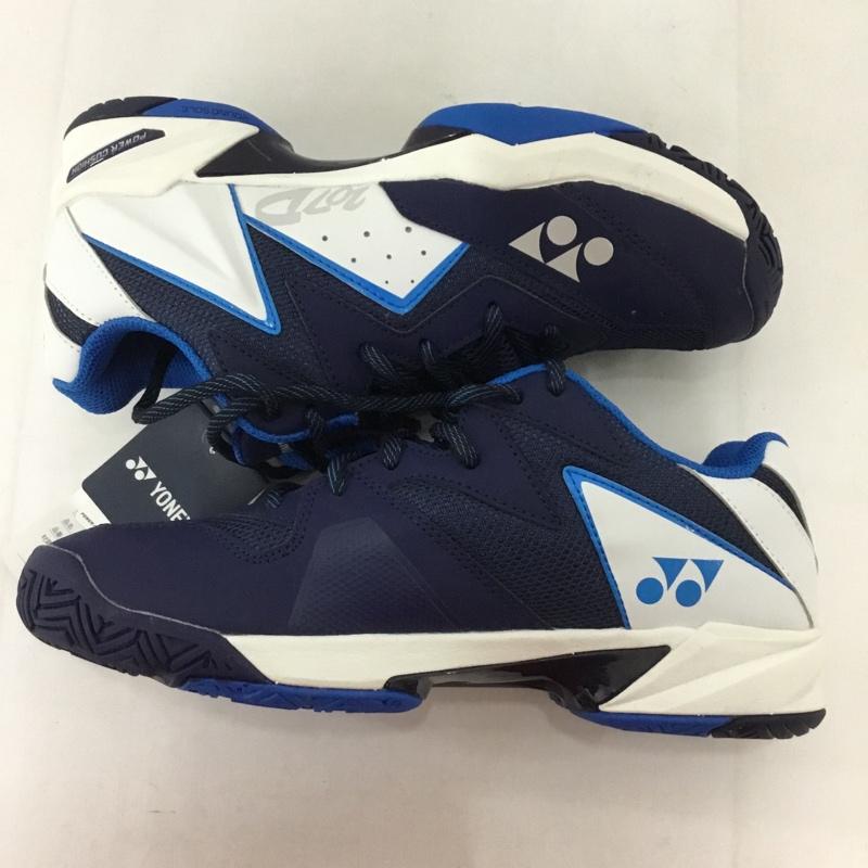 ヨネックス YONEX カジュアルシューズ カジュアルシューズ テニスシューズ POWER CUSHION 207D パワークッション 207D オールコート用 SHT207D-173 24.5cm 無地 白 / ホワイト / X 紺 / ネイビー /  レディース USED 古着 中古 10125857
