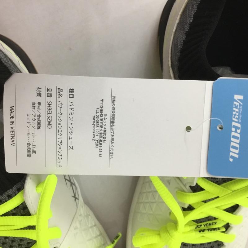 ヨネックス YONEX カジュアルシューズ カジュアルシューズ パワークッション エクリプションＺ ミッド バドミントンシューズ/POWERCUSHION/YONEX(SHBELSZMD) 141 25.0cm 無地 白 / ホワイト / X 黒 / ブラック /  メンズ USED 古着 中古 10125861