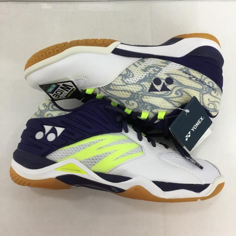 ヨネックス YONEX カジュアルシューズ カジュアルシューズ SHBCFZWMD POWERCUSHIONCOMFORTZWIDEMID ワークッションコンフォートZワイドミッド バドミントンシューズ 26.5cm 無地 白 / ホワイト / X 紺 / ネイビー /  メンズ USED 古着 中古 10125884
