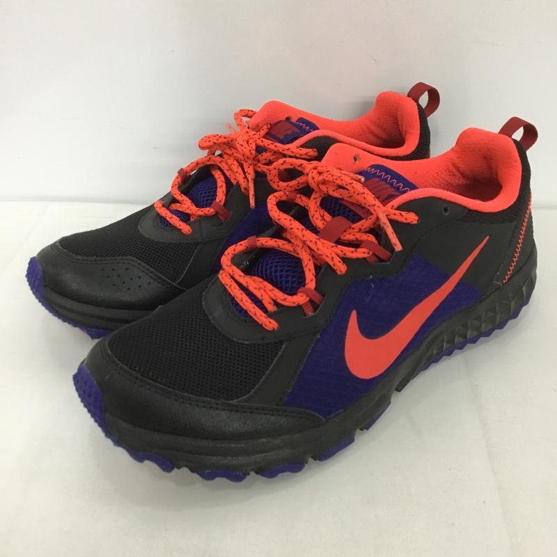 ナイキ NIKE スニーカー スニーカー 642833-014 WILD TRAIL ランニングシューズ 26cm 26.0cm ロゴ、文字 黒 / ブラック / X 紺 / ネイビー / X 赤 / レッド /  メンズ USED 古着 中古 10125901