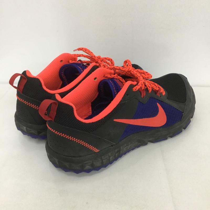 ナイキ NIKE スニーカー スニーカー 642833-014 WILD TRAIL ランニングシューズ 26cm 26.0cm ロゴ、文字 黒 / ブラック / X 紺 / ネイビー / X 赤 / レッド /  メンズ USED 古着 中古 10125901
