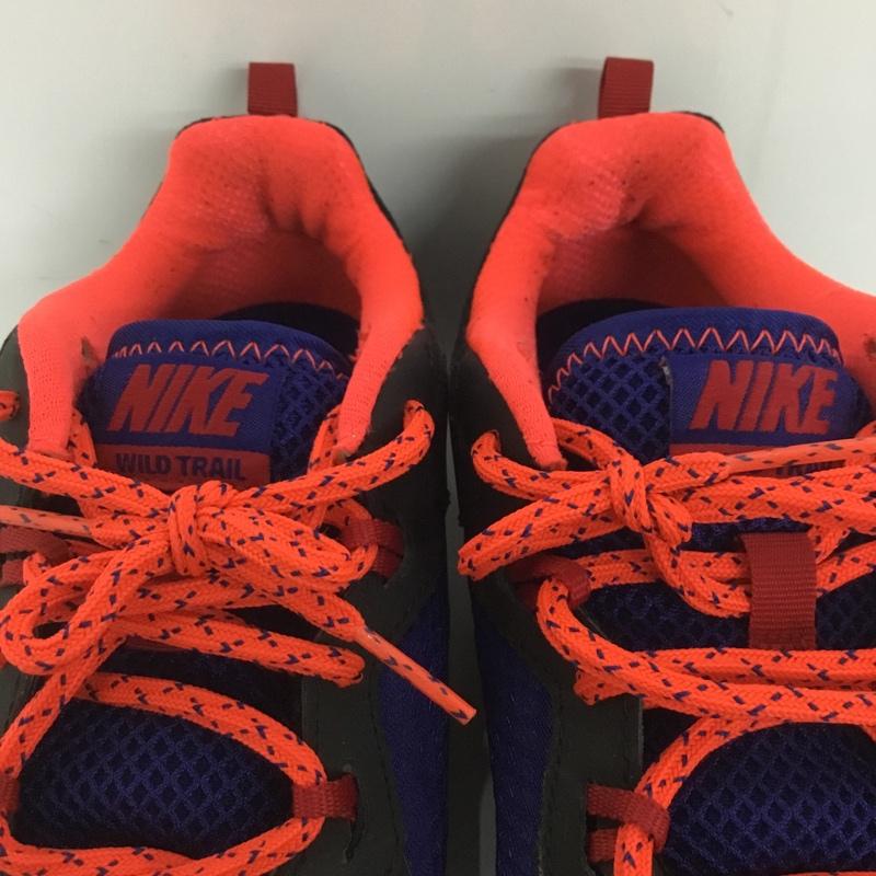 ナイキ NIKE スニーカー スニーカー 642833-014 WILD TRAIL ランニングシューズ 26cm 26.0cm ロゴ、文字 黒 / ブラック / X 紺 / ネイビー / X 赤 / レッド /  メンズ USED 古着 中古 10125901