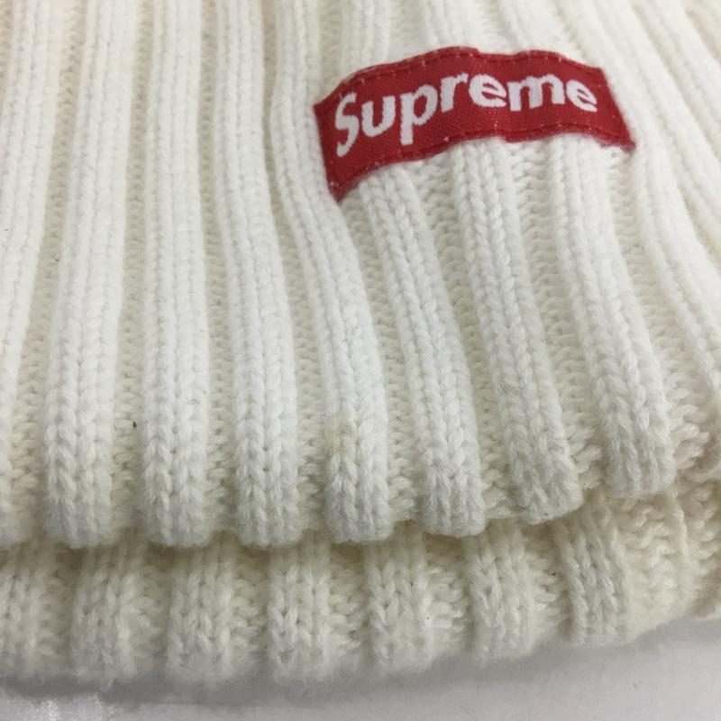 シュプリーム Supreme 帽子 ニット帽 Small Box Logo Beanie コットン ロゴ、文字 白 / ホワイト /  メンズ USED 古着 中古 10125902