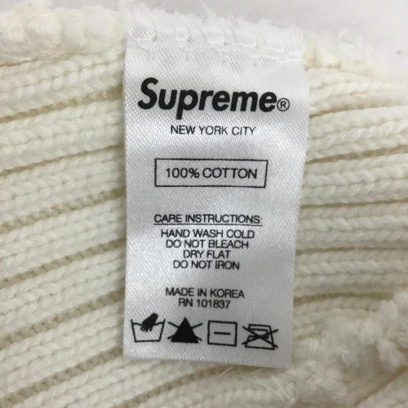 シュプリーム Supreme 帽子 ニット帽 Small Box Logo Beanie コットン ロゴ、文字 白 / ホワイト /  メンズ USED 古着 中古 10125902