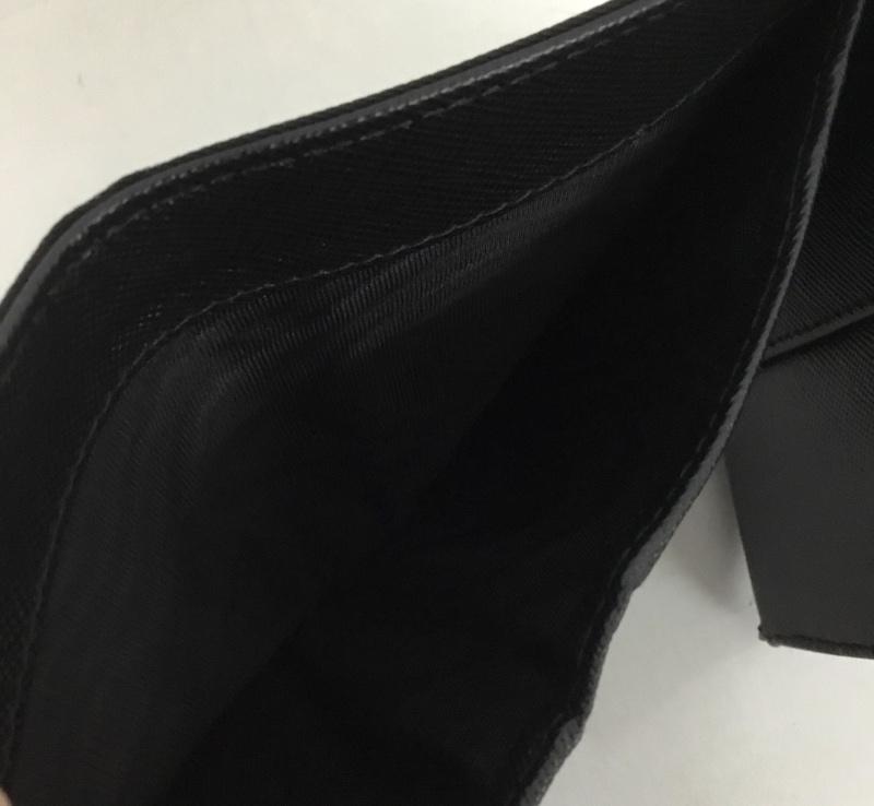 プラダ PRADA 財布 コンパクト財布 1M0176 3つ折り財布 箱有 ナイロン ロゴ、文字 黒 / ブラック /  レディース USED 古着 中古 10125903