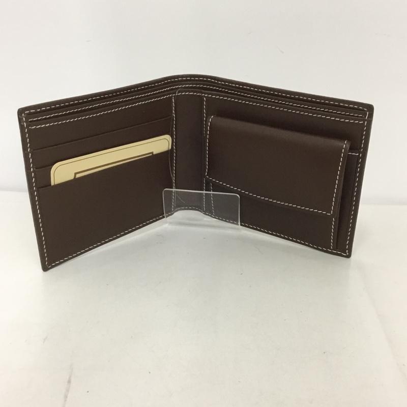 ハンティングワールド Hunting World 財布 二つ折り 箱有 レザー キャンバス ワンポイント 茶 / ブラウン / X ベージュ / ベージュ /  メンズ USED 古着 中古 10125904