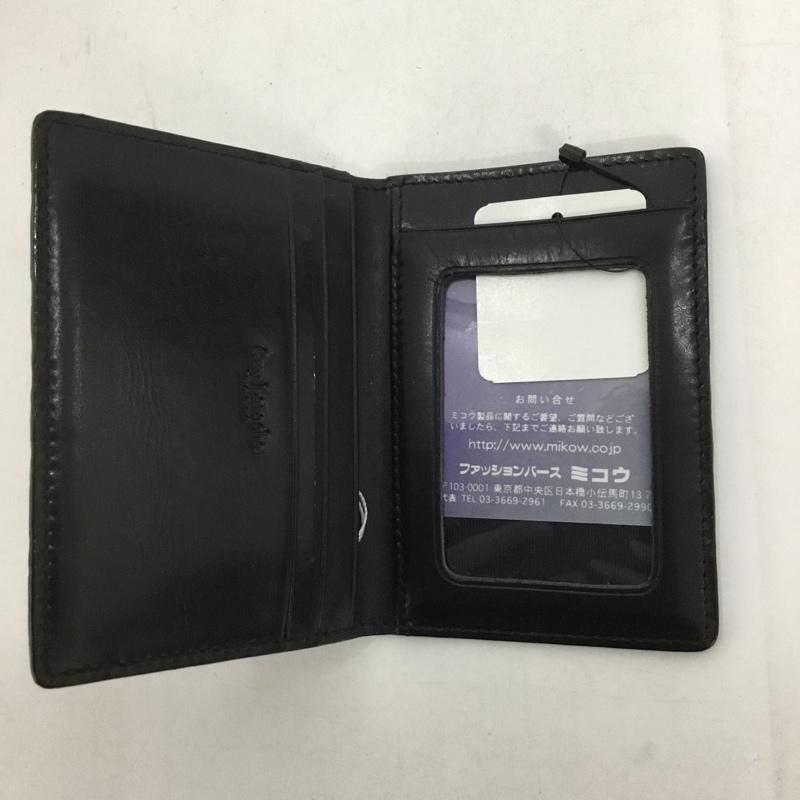ギラロッシュ GUYLAROCHE カードケース 定期入れ エイ革 カードケース パスケース 無地 黒 / ブラック /  メンズ USED 古着 中古 10125906