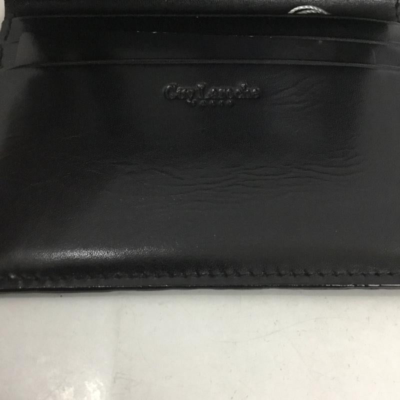 ギラロッシュ GUYLAROCHE カードケース 定期入れ エイ革 カードケース パスケース 無地 黒 / ブラック /  メンズ USED 古着 中古 10125906