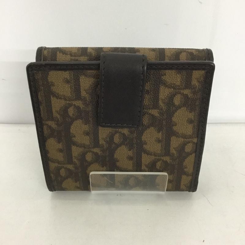 ディオール DIOR 財布 二つ折り GCD43025 トロッター ロゴ CM0095 総柄 茶 / ブラウン /  レディース USED 古着 中古 10125911