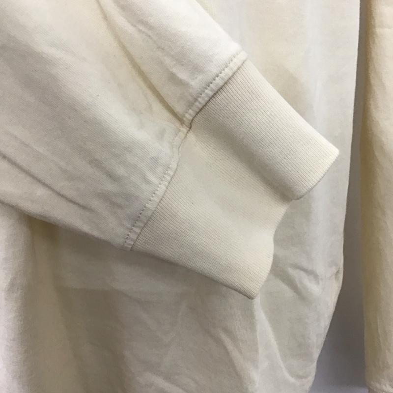 エッセンシャルズ ESSENTIALS カットソー 長袖 長袖カットソー クルーネックカットソー プリントカットソー M ロゴ、文字 アイボリー / アイボリー /  メンズ USED 古着 中古 10125920