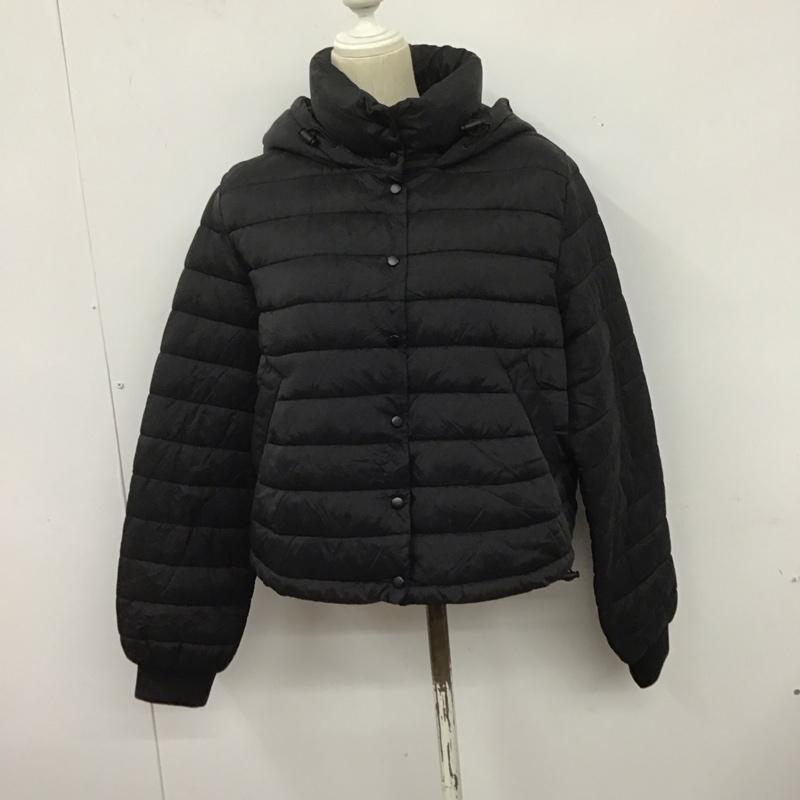 ザラ ZARA ジャケット、上着 ダウンジャケット パーカージャケット ダウン アウター L 無地 黒 / ブラック /  レディース USED 古着 中古 10125947