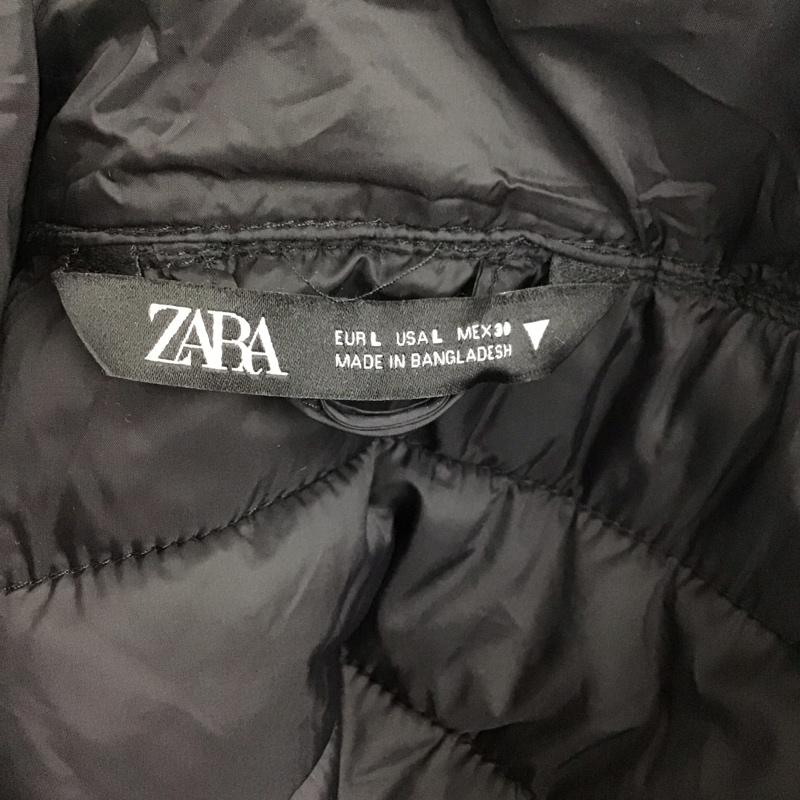 ザラ ZARA ジャケット、上着 ダウンジャケット パーカージャケット ダウン アウター L 無地 黒 / ブラック /  レディース USED 古着 中古 10125947