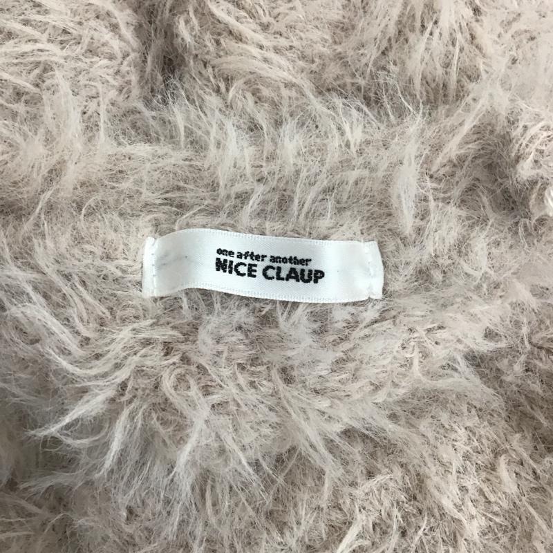 ナイスクラップ NICE CLAUP カーディガン 長袖 長袖カーディガン 前ボタン ニットカーディガン FREE 無地 ベージュ / ベージュ /  レディース USED 古着 中古 10125948