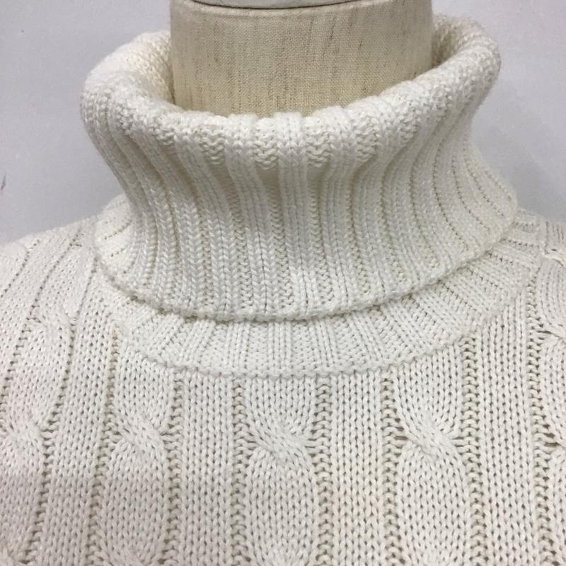 ラルフローレン RALPHLAUREN ニット、セーター 半袖 半袖ニットカットソー タートルネック セーター L  白 / ホワイト /  レディース USED 古着 中古 10125958