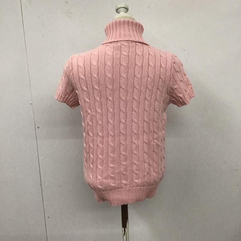 ラルフローレン RALPHLAUREN ニット、セーター 半袖 半袖ニットカットソー タートルネック セーター L  桃 / ピンク /  レディース USED 古着 中古 10125959