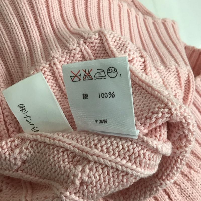 ラルフローレン RALPHLAUREN ニット、セーター 半袖 半袖ニットカットソー タートルネック セーター L  桃 / ピンク /  レディース USED 古着 中古 10125959
