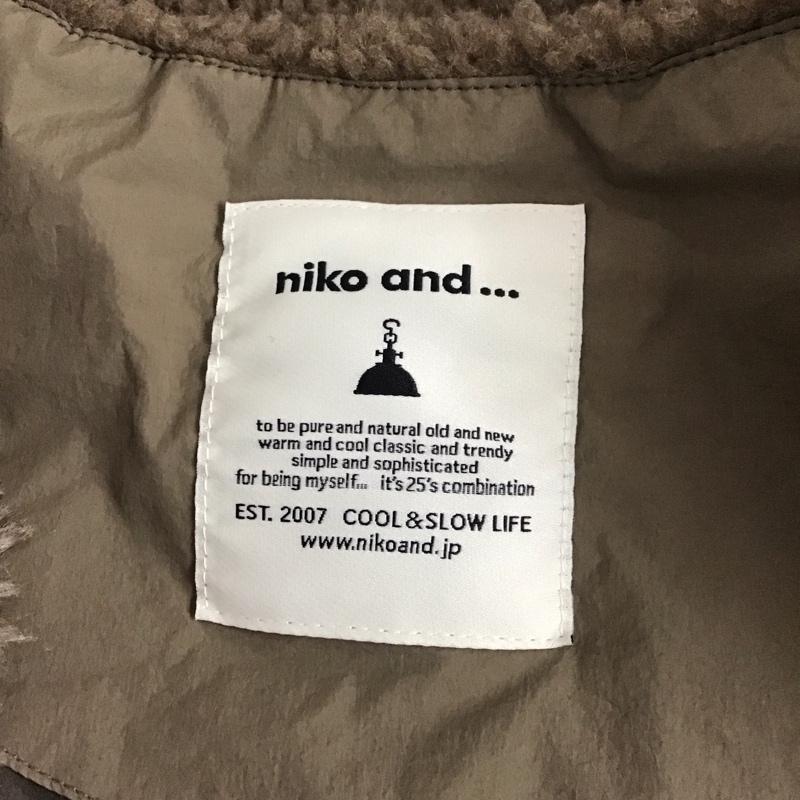 ニコアンド niko and... ベスト ベスト ジップアップベスト ノースリーブ 前開き 無地 茶 / ブラウン /  レディース USED 古着 中古 10125964