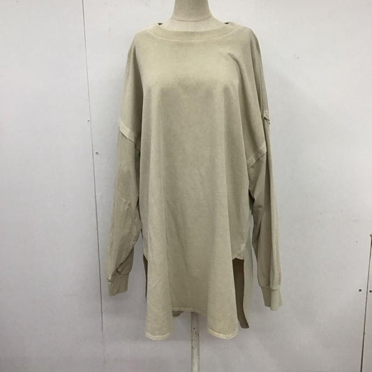 ジーナシス JEANASIS ワンピース ロングスカート 長袖ロングワンピース クルーネック FREE 無地 ベージュ / ベージュ /  レディース USED 古着 中古 10125965