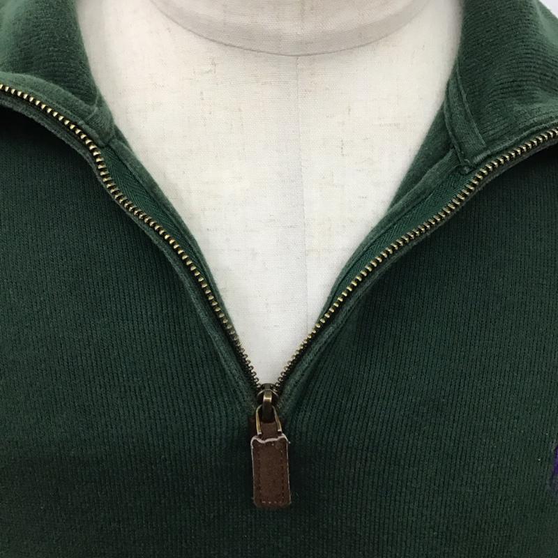 ポロバイラルフローレン Polo by RALPH LAUREN トレーナー 長袖 長袖トレーナー スウェット スタンドネック プルオーバー L ロゴ、文字 緑 / グリーン /  メンズ USED 古着 中古 10125972