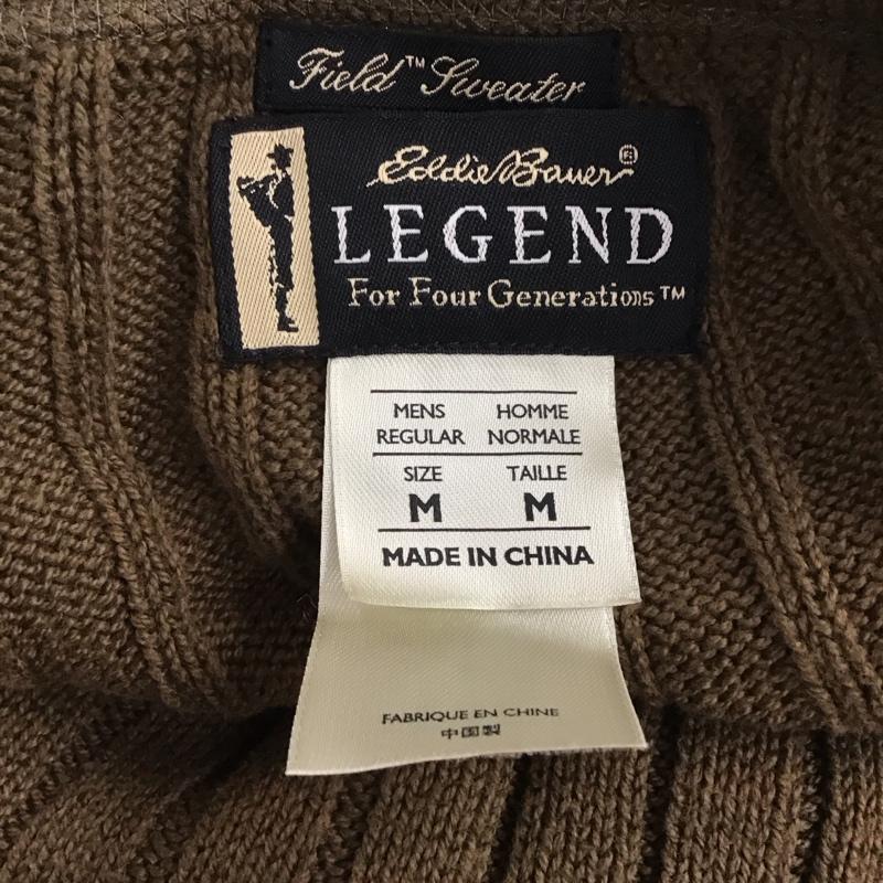 エディーバウアー Eddie Bauer ニット、セーター 長袖 長袖ニットカットソー クルーネック セーター コマンドセーター 90s 00s legend M 無地 カーキ / カーキ /  メンズ USED 古着 中古 10125980