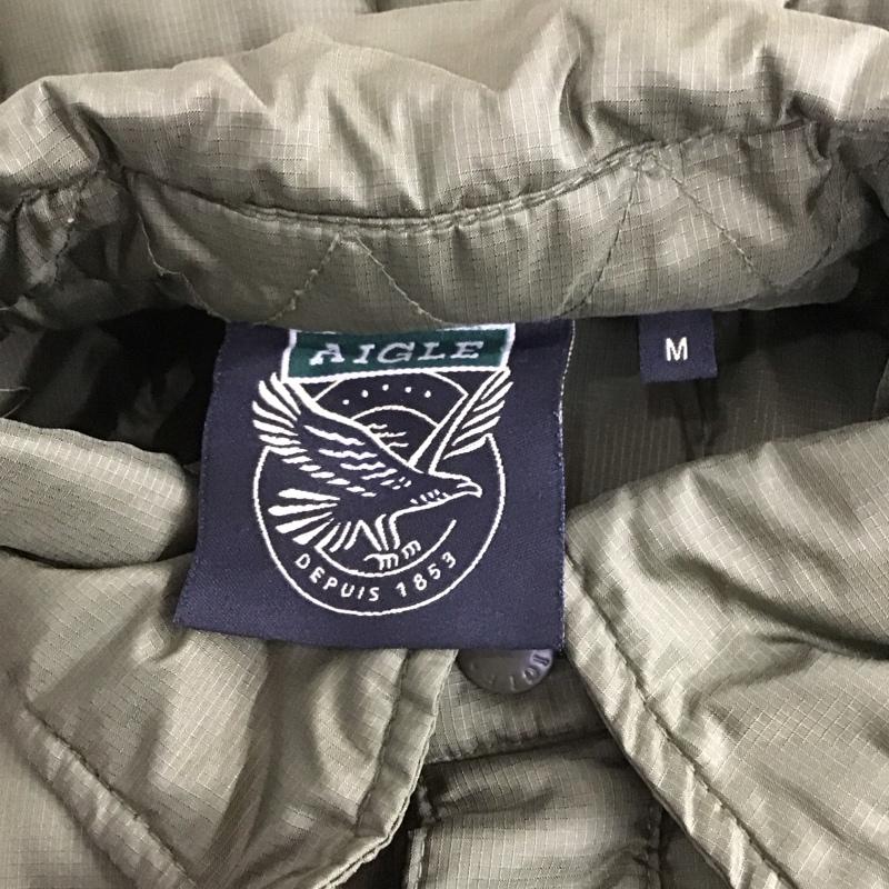 エーグル AIGLE ジャケット、上着 ジャンパー、ブルゾン 8504-94425 ダウンジャケット アウター カラージャケット M 無地 カーキ / カーキ /  メンズ USED 古着 中古 10125984