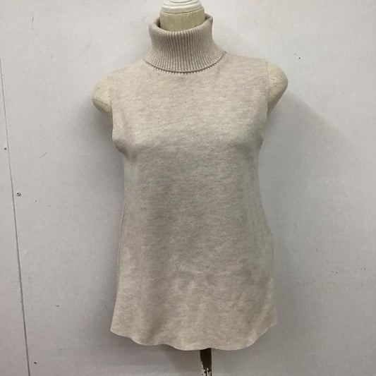 ザラ ZARA ベスト ベスト ニットベスト ノースリーブカットソー タートルネック S 無地 ベージュ / ベージュ /  レディース USED 古着 中古 10125986