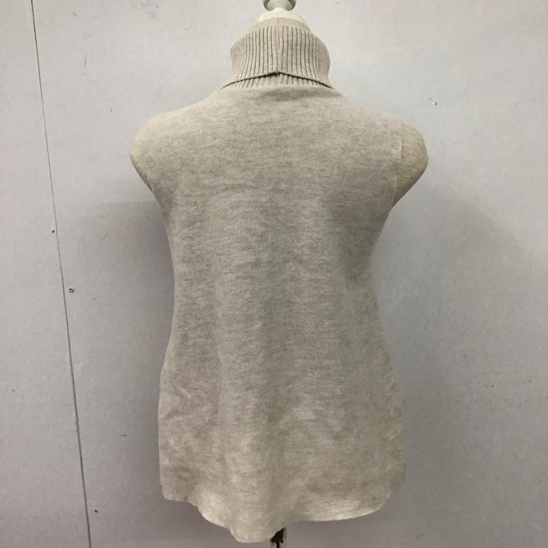 ザラ ZARA ベスト ベスト ニットベスト ノースリーブカットソー タートルネック S 無地 ベージュ / ベージュ /  レディース USED 古着 中古 10125986