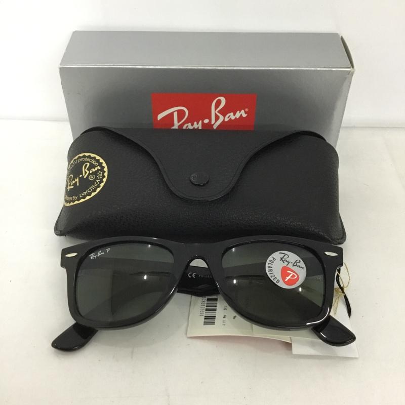 レイバン Ray-Ban めがね・サングラス サングラス RB2140 WAYFARER カラーレンズ ケース付き polarized 偏光サングラス ロゴ、文字 黒 / ブラック /  メンズ USED 古着 中古 10125992