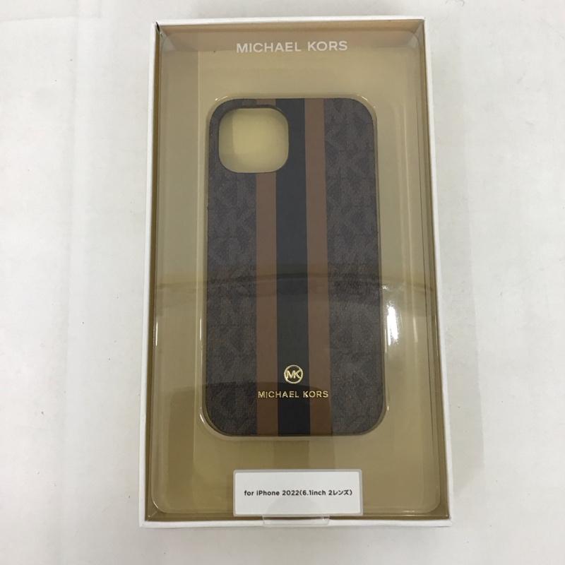 マイケルコース MICHAEL KORS ファッション小物 ファッション小物 MKSTBRWWPIP2261 Slim Wrap Case Stripe iPhoneケース iPhone 14 ロゴ、文字 茶 / ブラウン /  レディース USED 古着 中古 10125995