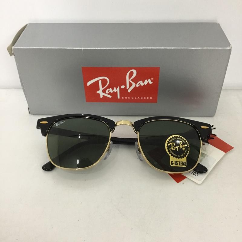 レイバン Ray-Ban めがね・サングラス サングラス RB3016 CLUBMASTER CLASSIC カラーレンズ 箱有 ロゴ、文字 黒 / ブラック /  メンズ USED 古着 中古 10125996