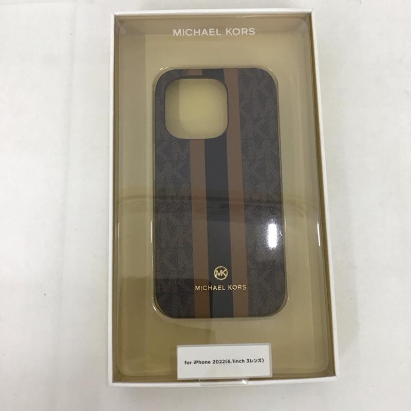 マイケルコース MICHAEL KORS ファッション小物 ファッション小物 MKSTBRWWPIP2261P iPhoneケース iPhone 14 Pro Slim Wrap Case Stripe ロゴ、文字 茶 / ブラウン /  レディース USED 古着 中古 10126005