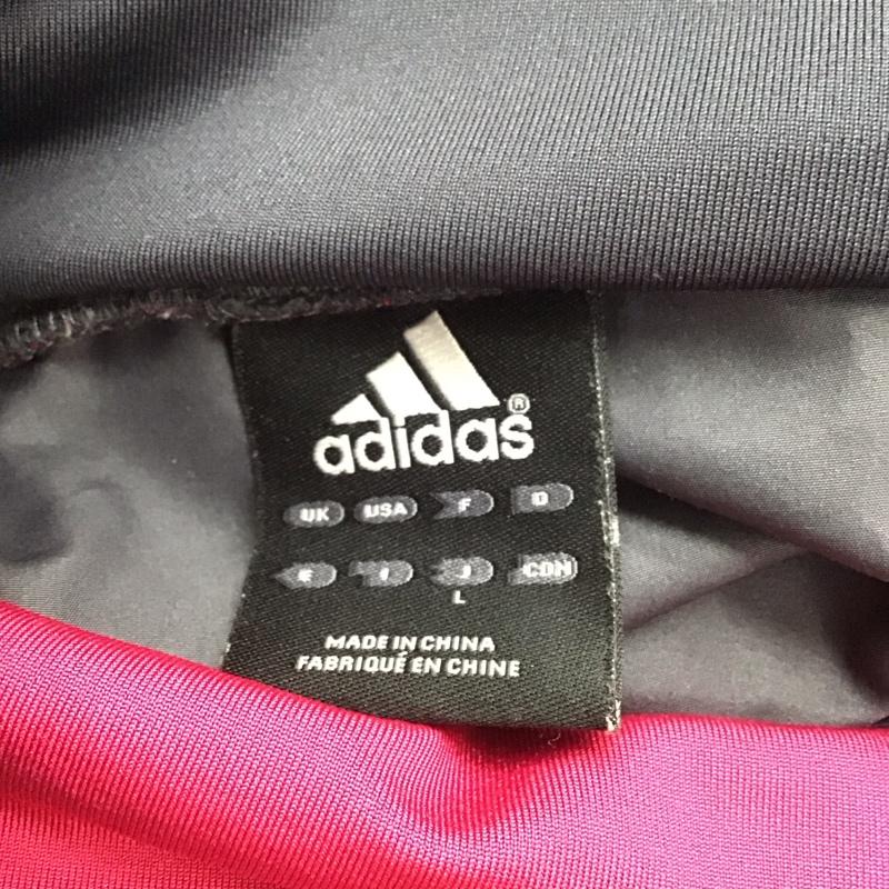 アディダス adidas パーカー 長袖 Z27765 プルオーバー スポーツウェア L ロゴ、文字 黒 / ブラック / X えんじ / ワインレッド /  メンズ USED 古着 中古 10126017