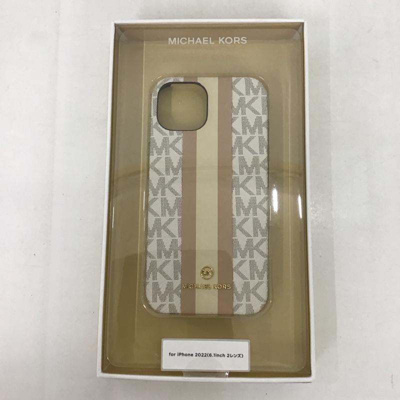 マイケルコース MICHAEL KORS ファッション小物 ファッション小物 MKSTVNLWPIP2261 iPhoneケース Slim Wrap Case Stripe iPhone 14 ロゴ、文字 ベージュ / ベージュ /  レディース USED 古着 中古 10126033