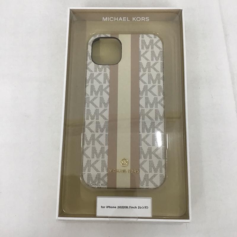 マイケルコース MICHAEL KORS ファッション小物 ファッション小物 MKSTVNLWPIP2261M Slim Wrap Case Stripe iPhone 14 Plus iPhoneケース ロゴ、文字 ベージュ / ベージュ /  レディース USED 古着 中古 10126040