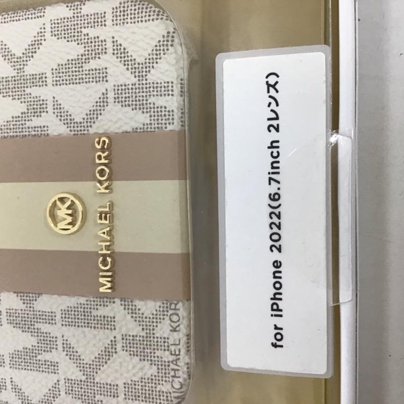 マイケルコース MICHAEL KORS ファッション小物 ファッション小物 MKSTVNLWPIP2261M Slim Wrap Case Stripe iPhone 14 Plus iPhoneケース ロゴ、文字 ベージュ / ベージュ /  レディース USED 古着 中古 10126040