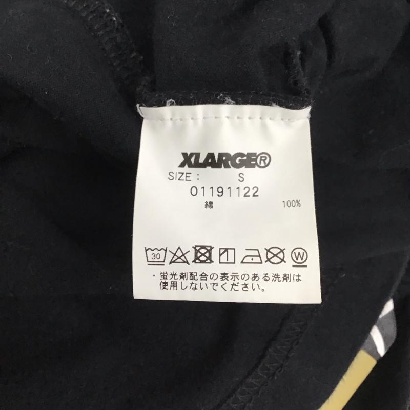 エクストララージ XLARGE カットソー 長袖 長袖カットソー プリントカットソー クルーネック S プリント 黒 / ブラック /  メンズ USED 古着 中古 10126046