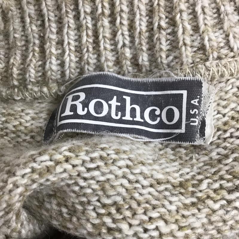 ロスコ ROTHCO ニット、セーター 長袖 長袖ニットカットソー ヘンリーネック セーター 80s usa製 無地 ベージュ / ベージュ /  メンズ USED 古着 中古 10126062