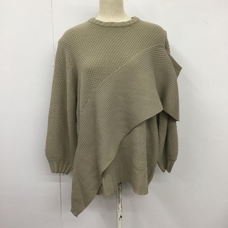 アズールバイマウジー AZUL BY MOUSSY ニット、セーター 長袖 250fat70-254h SHOULDERSLITVOLUMEKNITTOPS 長袖ニット FREE 無地 ベージュ / ベージュ /  レディース USED 古着 中古 10126064