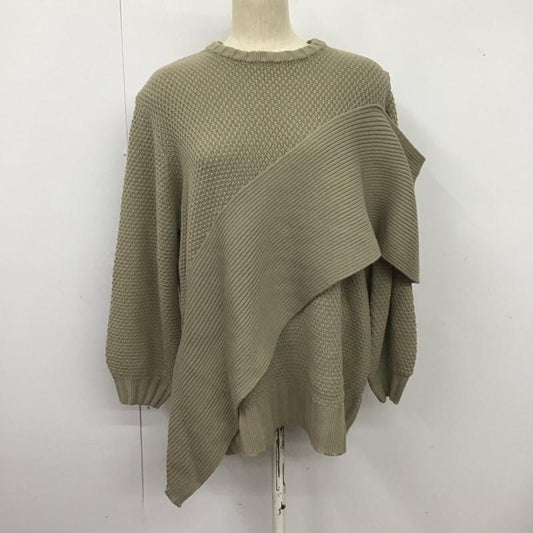 アズールバイマウジー AZUL BY MOUSSY ニット、セーター 長袖 250fat70-254h SHOULDERSLITVOLUMEKNITTOPS 長袖ニット FREE 無地 ベージュ / ベージュ /  レディース USED 古着 中古 10126064