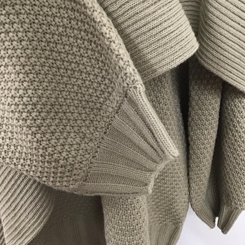 アズールバイマウジー AZUL BY MOUSSY ニット、セーター 長袖 250fat70-254h SHOULDERSLITVOLUMEKNITTOPS 長袖ニット FREE 無地 ベージュ / ベージュ /  レディース USED 古着 中古 10126064