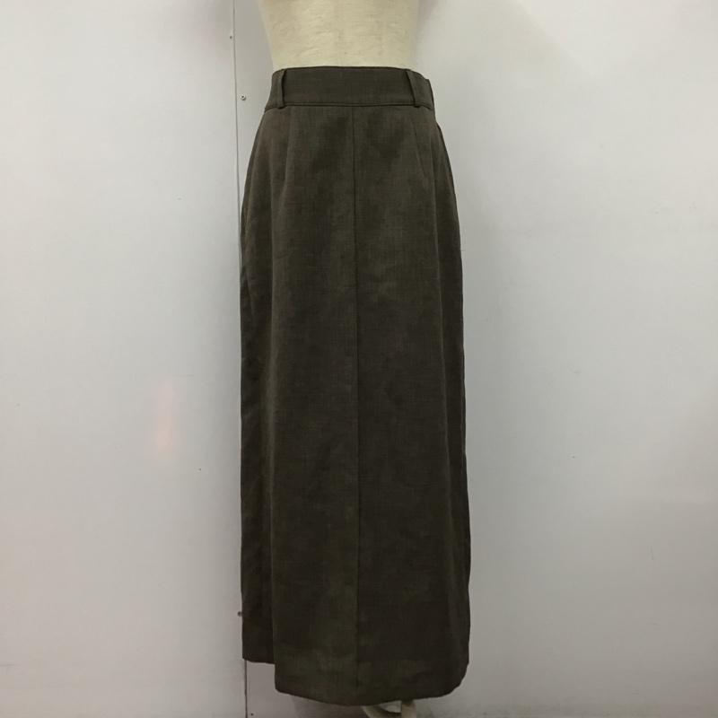クルーレ crewre スカート ロングスカート cr24ss19020 バックタックナロースカート 2 無地 茶 / ブラウン /  レディース USED 古着 中古 10126065