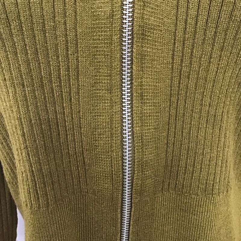 アルシーヴ archives カットソー 長袖 長袖ニット ジップアップニットカーディガン ノーカラー M 無地 緑 / グリーン /  レディース USED 古着 中古 10126066