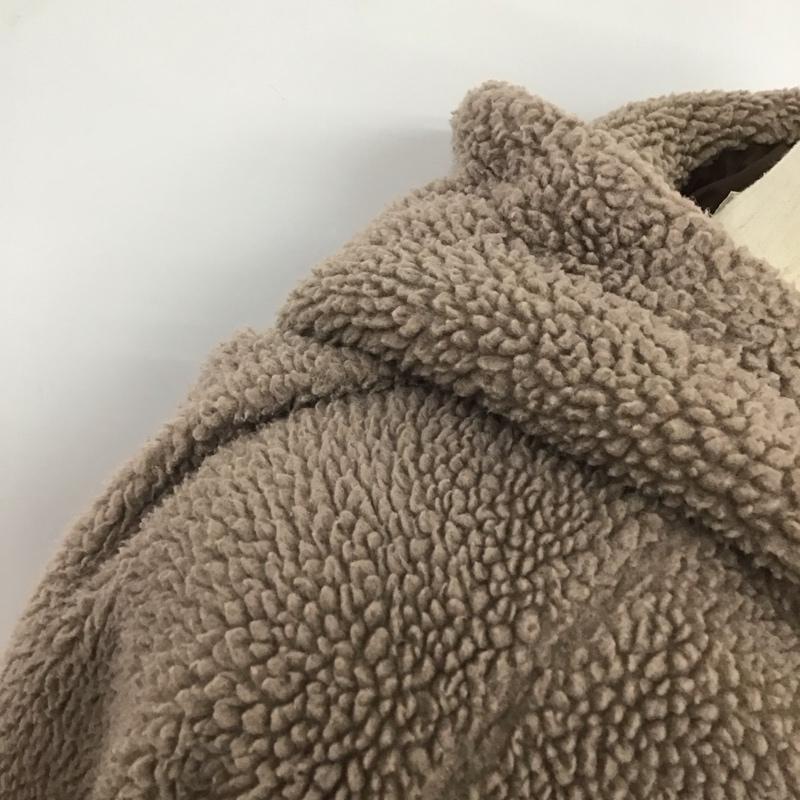 ミルクフェド MILKFED. ジャケット、上着 ジャンパー、ブルゾン ジップアップジャケット パーカー ボアパーカージャケット アウター M ロゴ、文字 茶 / ブラウン /  レディース USED 古着 中古 10126069