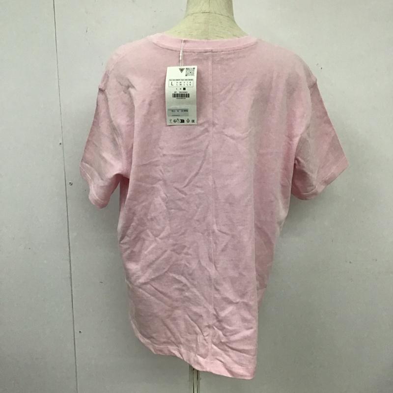 ザラ ZARA Tシャツ 半袖 3253 323 621 ヘビーコットンT クルーネック タグ付き L 無地 桃 / ピンク /  レディース USED 古着 中古 10126070