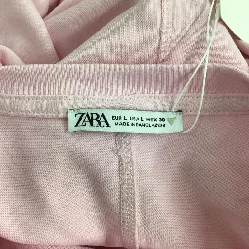 ザラ ZARA Tシャツ 半袖 3253 323 621 ヘビーコットンT クルーネック タグ付き L 無地 桃 / ピンク /  レディース USED 古着 中古 10126070