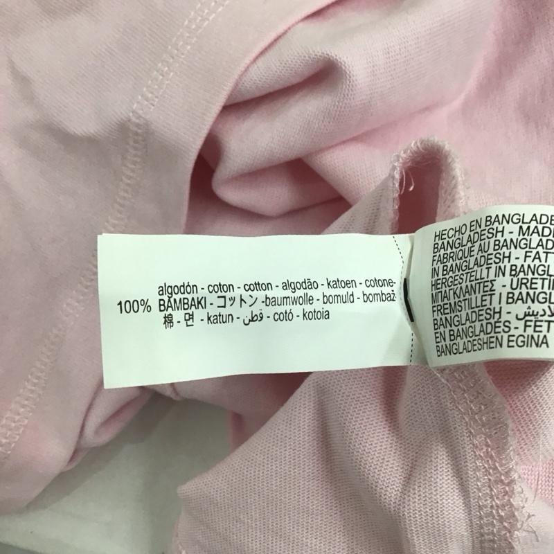 ザラ ZARA Tシャツ 半袖 3253 323 621 ヘビーコットンT クルーネック タグ付き L 無地 桃 / ピンク /  レディース USED 古着 中古 10126070