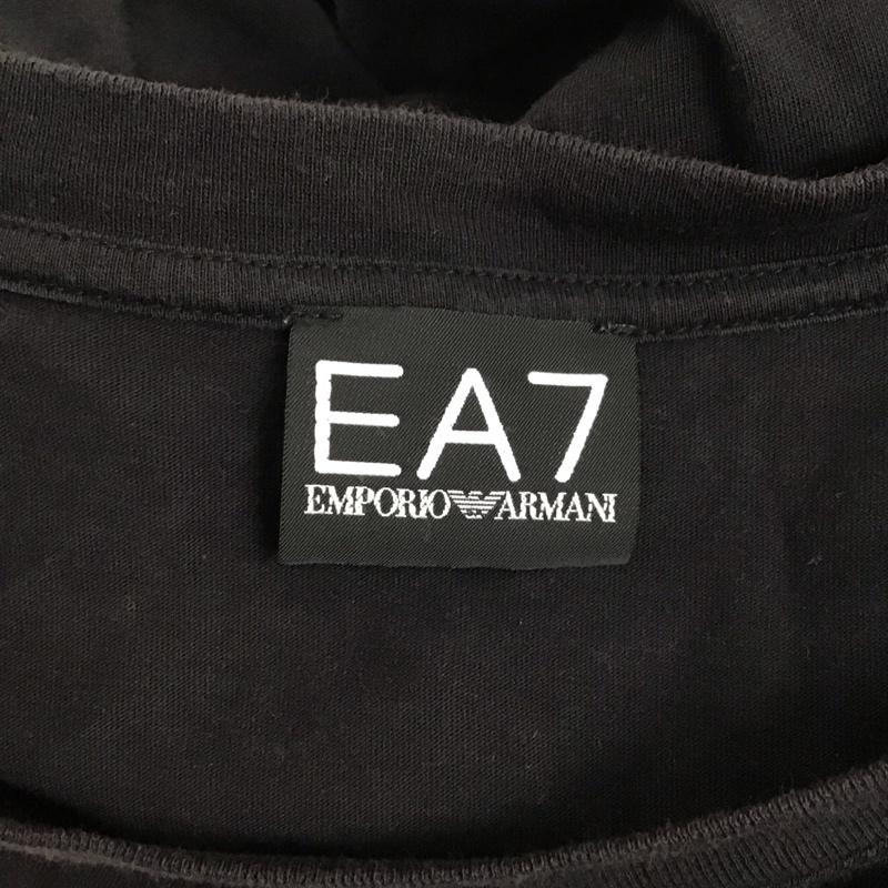 エンポリオ アルマーニ イーエーセブン EMPORIO ARMANI EA7 Tシャツ 半袖 1S237 クルーネック S ロゴ、文字 黒 / ブラック /  メンズ USED 古着 中古 10126072