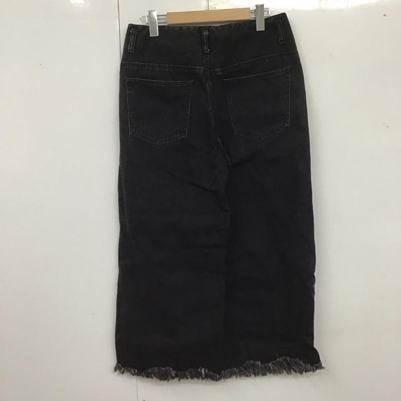 ザラ ZARA パンツ デニム、ジーンズ 8197 212 800 ハイウエスト カットオフ 無地 黒 / ブラック /  レディース USED 古着 中古 10126076