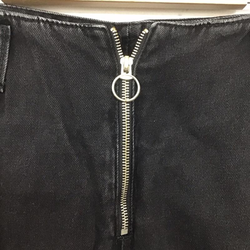 ザラ ZARA パンツ デニム、ジーンズ 8197 212 800 ハイウエスト カットオフ 無地 黒 / ブラック /  レディース USED 古着 中古 10126076