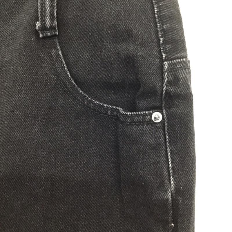 ザラ ZARA パンツ デニム、ジーンズ 8197 212 800 ハイウエスト カットオフ 無地 黒 / ブラック /  レディース USED 古着 中古 10126076